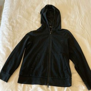 Theory Black Zipper Hoodie Men Size M